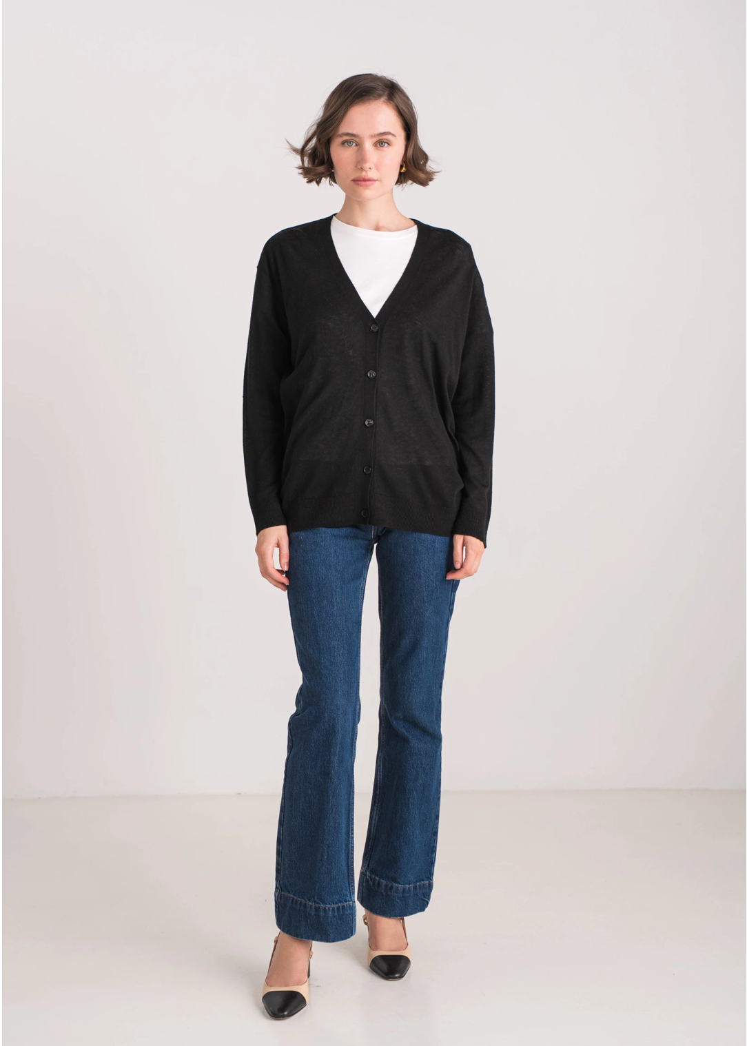 Cardigan soie et cachemire oversize