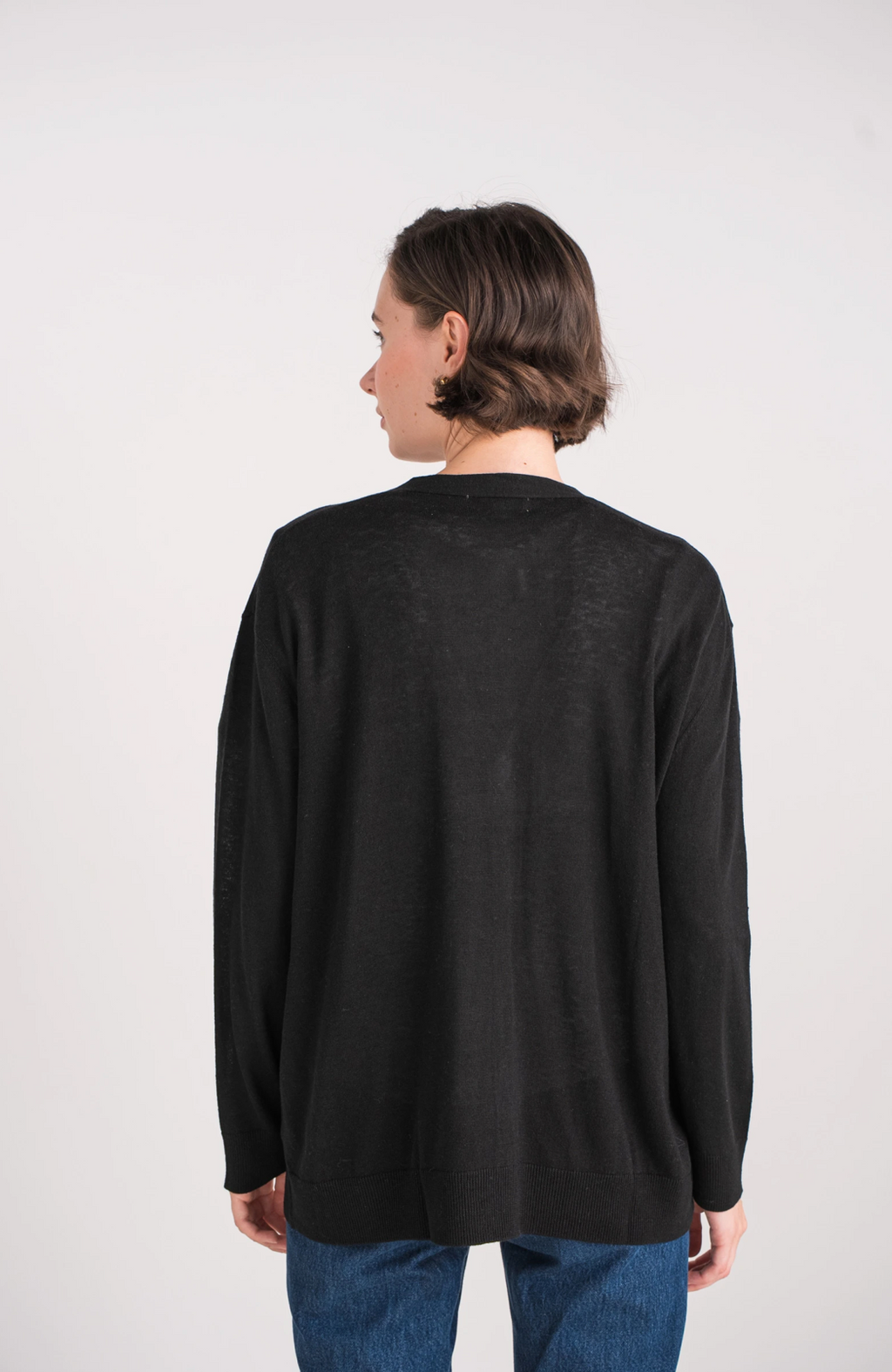 Cardigan soie et cachemire oversize