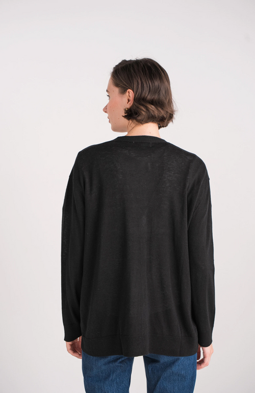 Cardigan soie et cachemire oversize