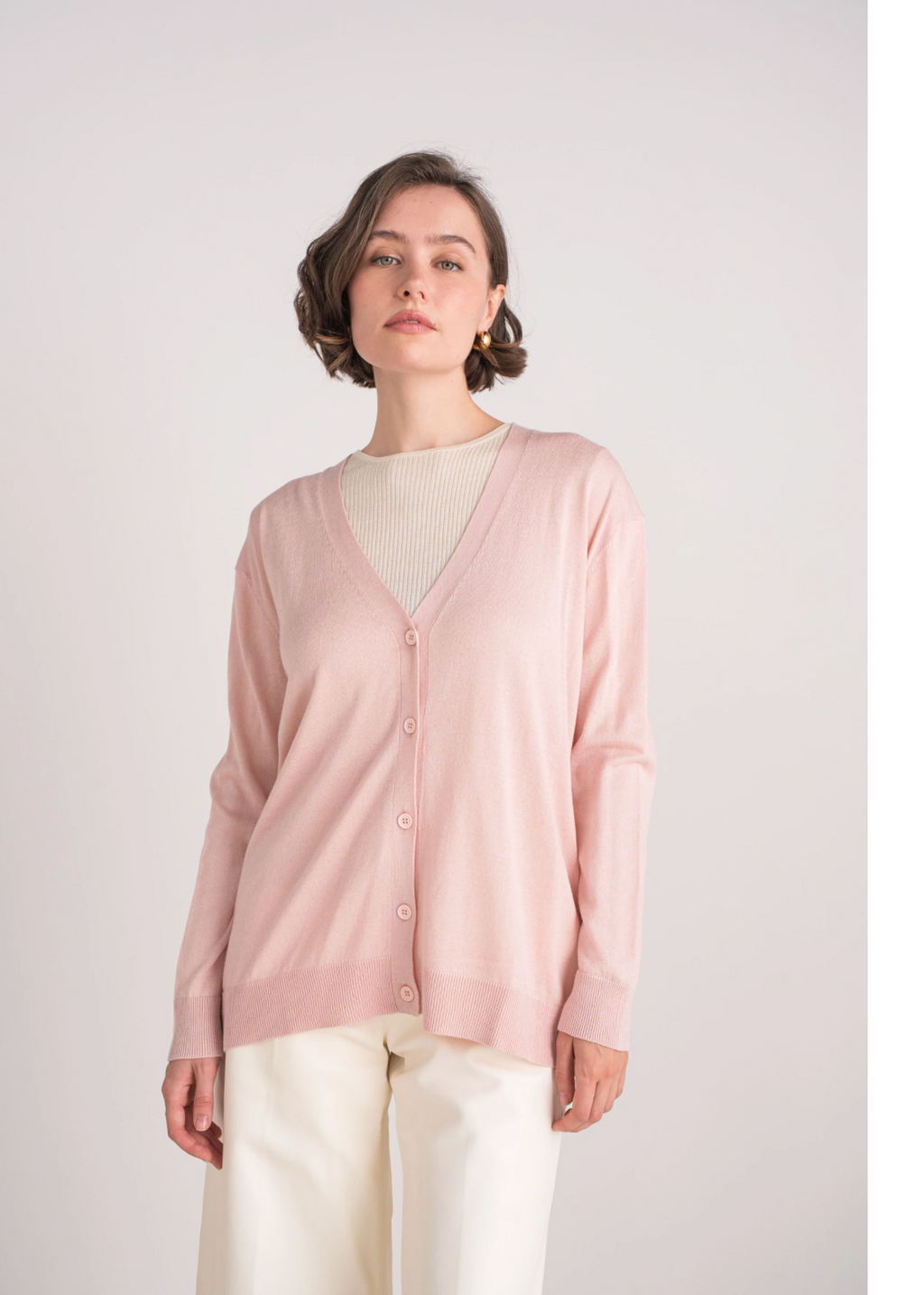 Cardigan soie et cachemire oversize