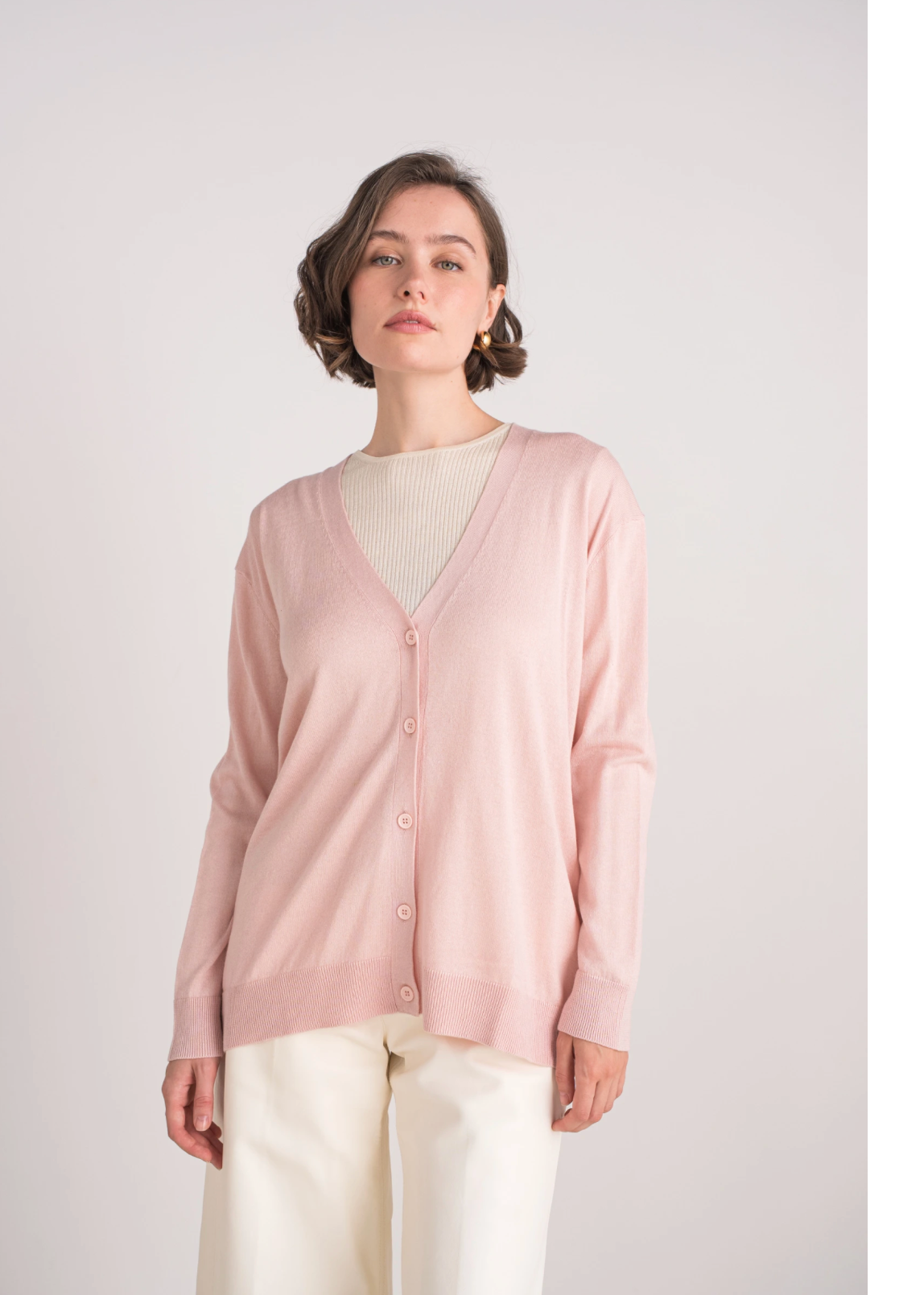 Cardigan soie et cachemire oversize