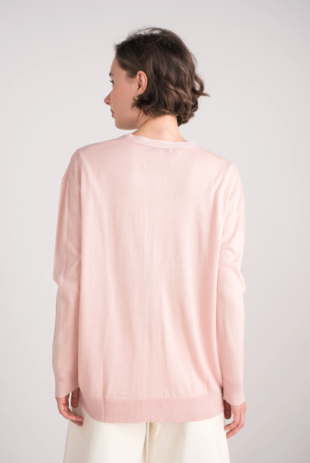 Cardigan soie et cachemire oversize