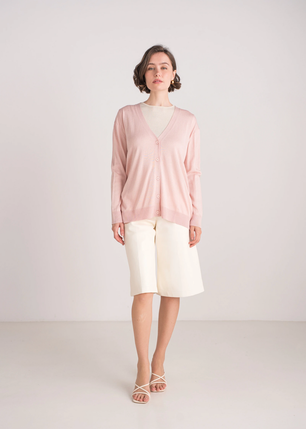 Cardigan soie et cachemire oversize