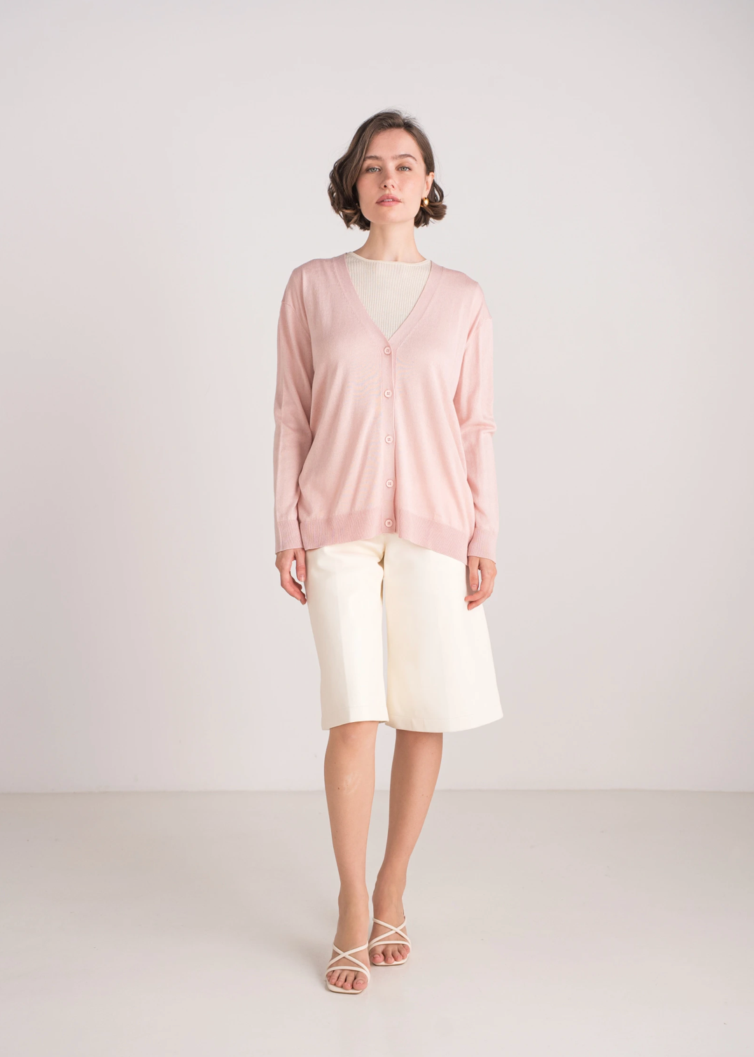 Cardigan soie et cachemire oversize