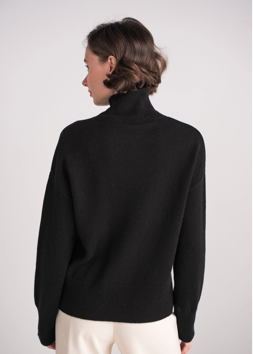 Pull 100 % cachemire 4 fils col cheminée