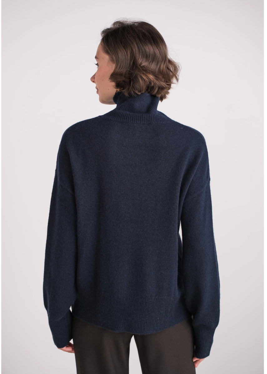 Pull 100 % cachemire 4 fils col cheminée