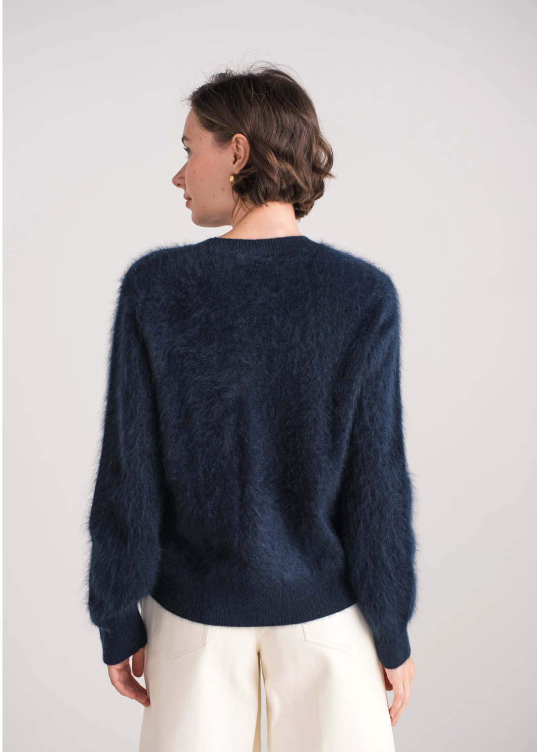 Pull 100% cachemire brossé col rond